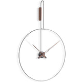 Nomon Daro T Clock | Graphite Finished Box and Ring, Hands In Walnut Wood