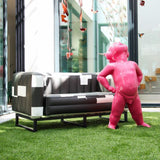 MOJOW Furniture | Yomi Atelier Sofa | Black Aluminum Frame | Black and White