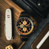 AVI-8 Watch Hawker Hurricane Classic Chronograph | Genuine Leather Strap