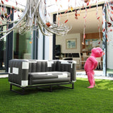 MOJOW Furniture | Yomi Atelier Sofa | Black Aluminum Frame | Black and White