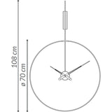 Nomon Daro T Clock | Graphite Finished Box and Ring, Hands In Walnut Wood
