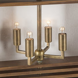 Sonder Living Spiral Walnut Chandelier | 120V