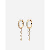 Miansai Rhea Earrings | Pair Polished Gold/White Sapphire
