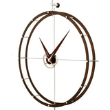 Nomon Doble O N Wall Clock | Steel/Chromed Brass/Calabo Wood