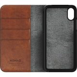 Nomad Folio Case for iPhone X | Horween Brown Leather