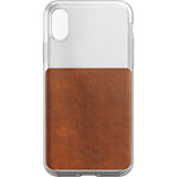 Nomad Case for iPhone X | Clear/Horween Brown Leather