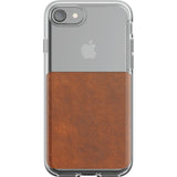 Nomad Clear Case iPhone 7/8 | Clear/Horween Brown Leather