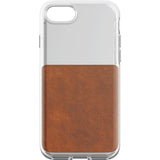 Nomad Clear Case iPhone 7/8 | Clear/Horween Brown Leather