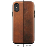 Nomad Rugged Case for iPhone X | Horween Brown Leather