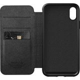 Nomad Folio Case for iPhone XR | Rustic Brown Rugged Leather