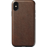 Hello Nomad Rugged Leather Case for iPhone XS | Rustic Brown Leather NM21FR0000