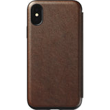 Hello Nomad Folio Leather Case for iPhone X | Rustic Brown NM21FROHOO