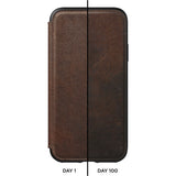 Hello Nomad Folio Leather Case for iPhone XS Max | Rustic Brown Leather NM21TR0H00