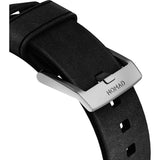 Hello Nomad Modern Leather Apple Watch Strap | Silver Hardware / Black Leather NM1A41SM00