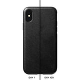 Hello Nomad Rugged Leather Case for iPhone XS | Black Leather NM21F10R00