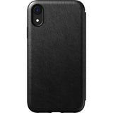 Nomad Folio Case for iPhone XR | Black Rugged Leather