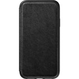 Nomad Folio Case for iPhone XR | Black Rugged Leather