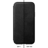 Nomad Folio Case for iPhone X/XS | Black Rugged Leather