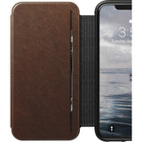 Nomad Folio Leather Tri-Fold Case for iPhone X/XS | Rustic Brown
