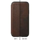 Hello Nomad Folio Tri-Fold Leather Case for iPhone XS Max | Rustic Brown Leather NM21TR0H50