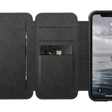 Nomad Folio Tri-Fold Case for iPhone XR | Rustic Brown Leather