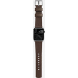 Nomad Modern Leather Apple Watch Strap | Silver Hardware / Brown Leather