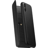 Hello Nomad Folio Tri-Fold Leather Case for iPhone XS Max | Black Leather NM21T10H50