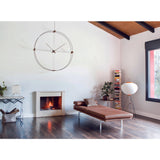 Nomon Delmori N Dowuble Ring Wall Clock | Black/Walnut/Chromed Brass