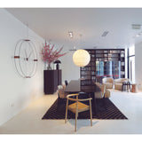 Nomon Delmori N Dowuble Ring Wall Clock | Black/Walnut/Chromed Brass