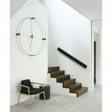Nomon Delmori N Dowuble Ring Wall Clock | Black/Walnut/Chromed Brass