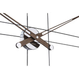 Nomon Delmori N Dowuble Ring Wall Clock | Black/Walnut/Chromed Brass