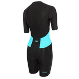 Zone3 Women's Activate Short Sleeve Full Zip Trisuit | Black/Blue