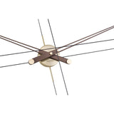 Nomon Delmori G Dowuble Ring Wall Clock | Black/Walnut/Brass