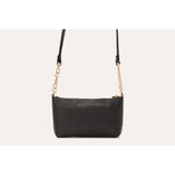 Kiko Leather Two Chain Crossbody | Black