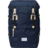 Sandqvist Harald Backpack | Navy/Natural Leather