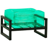 MOJOW Furniture | Yomi Pouffe | Black Aluminum Frame