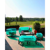 MOJOW Furniture | Yomi Pouffe | Black Aluminum Frame