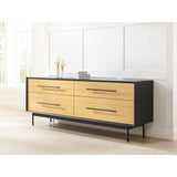 Greenington Santa Cruz 4 Drawer Double Dresser | Wheat
