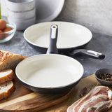 Greenpan Rio Ceramic Nonstick 8" & 10" Open Frypan Set | Black