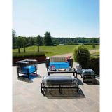 MOJOW Furniture | Yomi Pouffe | Black Aluminum Frame