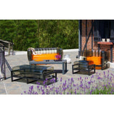 MOJOW Furniture | Yomi Pouffe | Black Aluminum Frame