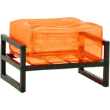 MOJOW Furniture | Yomi Pouffe | Black Aluminum Frame