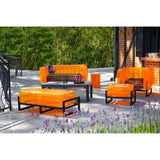 MOJOW Furniture | Yomi Pouffe | Black Aluminum Frame