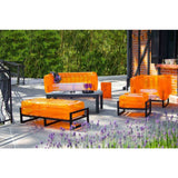 MOJOW Furniture | Yomi Pouffe | Black Aluminum Frame