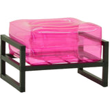 MOJOW Furniture | Yomi Pouffe | Black Aluminum Frame