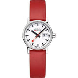 Mondaine Evo2 30mm Big Date Grape Vegan Red Leather | MSE.30210.LCV