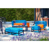 MOJOW Furniture | Yomi Pouffe | Black Aluminum Frame