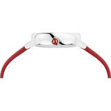 Mondaine Evo2 30mm Big Date Grape Vegan Red Leather | MSE.30210.LCV