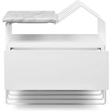 TemaHome Domi Nightstand | White Marble / Pure White 9300.760921
