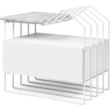 TemaHome Domi Nightstand | White Marble / Pure White 9300.760921